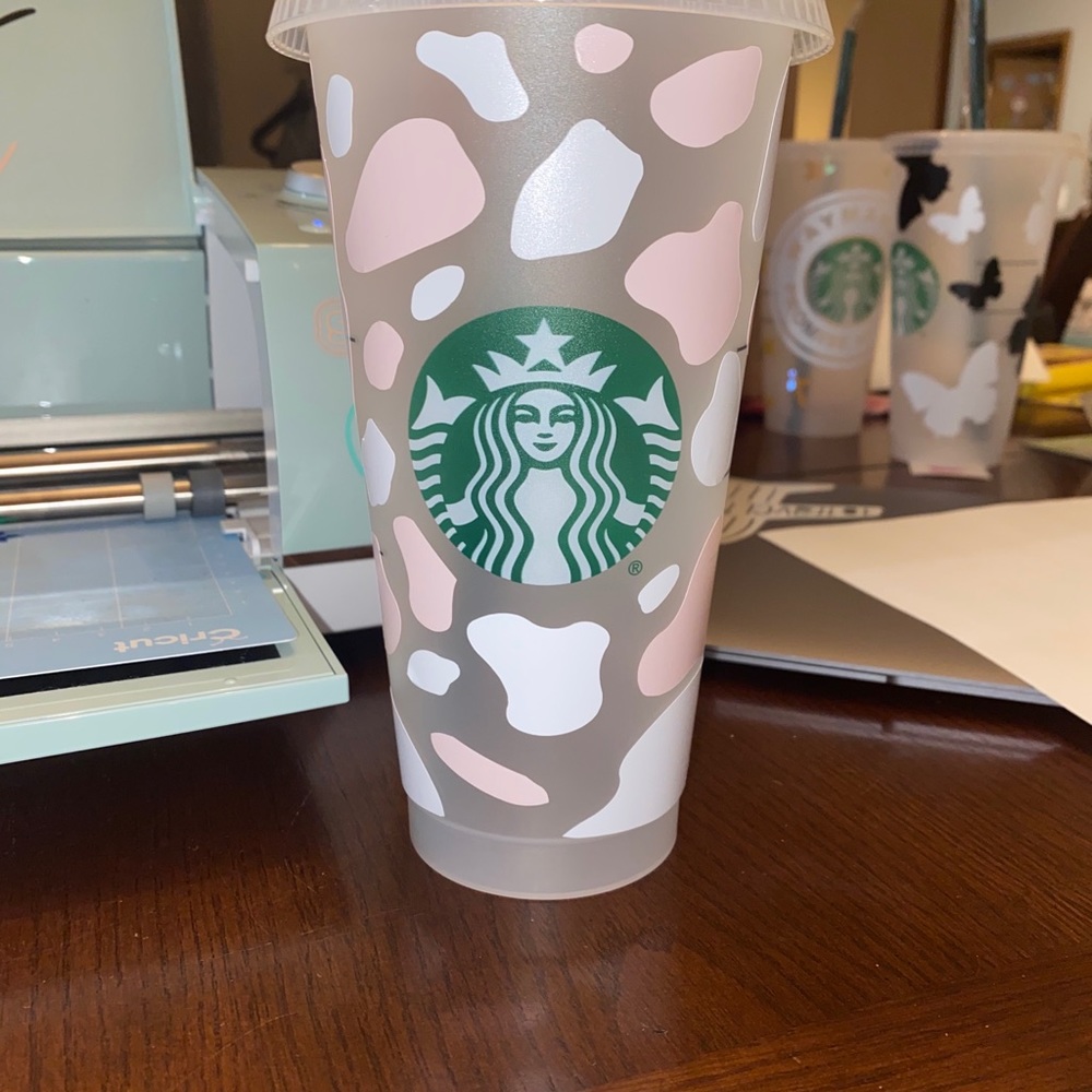 COPY - cow print starbucks cup